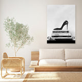 Shop Runway Reads Canvas Art Print-Black, Grey, Hamptons, Portrait, View All, White-framed wall decor artwork