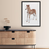 Shop Baby Foal Canvas Art Print-Animals, Baby Nursery, Brown, Photography, Photography Canvas Prints, Portrait, View All-framed wall decor artwork