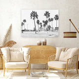 Shop California Foreshore B&W Canvas Print-Black, Botanicals, Coastal, Grey, Landscape, Tropical, View All, White-framed wall decor artwork