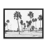 Shop California Foreshore B&W Canvas Print-Black, Botanicals, Coastal, Grey, Landscape, Tropical, View All, White-framed wall decor artwork