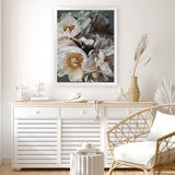 Shop Spring Bouquet Art Print-Botanicals, Florals, Grey, Portrait, Rectangle, View All, White-framed painted poster wall decor artwork