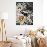 Shop Spring Bouquet Canvas Art Print-Botanicals, Florals, Grey, Portrait, Rectangle, View All, White-framed wall decor artwork