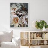 Shop Spring Bouquet Canvas Art Print-Botanicals, Florals, Grey, Portrait, Rectangle, View All, White-framed wall decor artwork