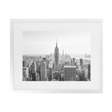 Shop NYC Skyline B&W Photo Art Print-Black, Grey, Horizontal, Landscape, Photography, Rectangle, Scandinavian, View All, White-framed poster wall decor artwork