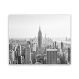 Shop NYC Skyline B&W Photo Art Print-Black, Grey, Horizontal, Landscape, Photography, Rectangle, Scandinavian, View All, White-framed poster wall decor artwork