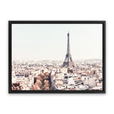 Shop Paris Skyline Photo Canvas Art Print-Horizontal, Landscape, Neutrals, Photography, Photography Canvas Prints, Rectangle, Scandinavian, View All-framed wall decor artwork