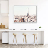 Shop Paris Skyline Photo Canvas Art Print-Horizontal, Landscape, Neutrals, Photography, Photography Canvas Prints, Rectangle, Scandinavian, View All-framed wall decor artwork