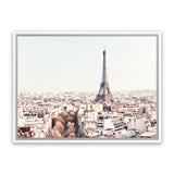 Shop Paris Skyline Photo Canvas Art Print-Horizontal, Landscape, Neutrals, Photography, Photography Canvas Prints, Rectangle, Scandinavian, View All-framed wall decor artwork
