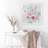 Shop Pastel Bouquet (Square) Art Print-Botanicals, Florals, Hamptons, Pink, Square, View All-framed painted poster wall decor artwork