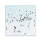 Shop Swimmers (Square) Canvas Art Print-Coastal, People, Square, View All, White-framed wall decor artwork