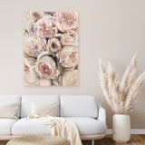 Shop Vintage Peonies I Canvas Art Print-Botanicals, Florals, Pink, Portrait, Rectangle, View All-framed wall decor artwork