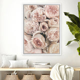 Shop Vintage Peonies I Canvas Art Print-Botanicals, Florals, Pink, Portrait, Rectangle, View All-framed wall decor artwork