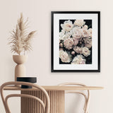 Shop Dark Blooms I Art Print-Black, Botanicals, Florals, Hamptons, Neutrals, Portrait, View All-framed painted poster wall decor artwork