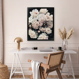 Shop Dark Blooms I Art Print-Black, Botanicals, Florals, Hamptons, Neutrals, Portrait, View All-framed painted poster wall decor artwork