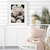 Shop Dark Blooms I Art Print-Black, Botanicals, Florals, Hamptons, Neutrals, Portrait, View All-framed painted poster wall decor artwork