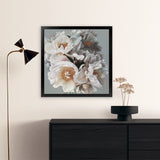 Shop Spring Bouquet II (Square) Art Print-Botanicals, Florals, Grey, Hamptons, Square, View All, White-framed painted poster wall decor artwork