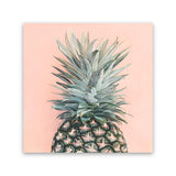 Shop Pink Pineapple (Square) Canvas Art Print-Green, Orange, Square, Tropical, View All, Yellow-framed wall decor artwork