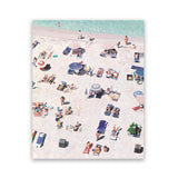 Shop Beach Bathers Art Print-Amalfi Coast Italy, Blue, Coastal, Neutrals, People, Pink, Portrait, Tropical, View All-framed painted poster wall decor artwork