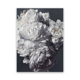 Shop Les Fleurs Canvas Art Print-Blue, Botanicals, Florals, Portrait, Rectangle, View All, White-framed wall decor artwork