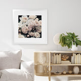 Shop Dark Blooms II (Square) Art Print-Black, Botanicals, Florals, Hamptons, Neutrals, Square, View All-framed painted poster wall decor artwork