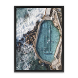 Shop Bronte Ocean Pool II Photo Canvas Art Print-Blue, Coastal, Nature, Photography, Photography Canvas Prints, Portrait, View All-framed wall decor artwork