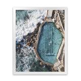 Shop Bronte Ocean Pool II Photo Art Print-Blue, Coastal, Nature, Portrait, View All-framed poster wall decor artwork