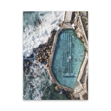 Shop Bronte Ocean Pool II Photo Canvas Art Print-Blue, Coastal, Nature, Photography, Photography Canvas Prints, Portrait, View All-framed wall decor artwork