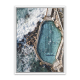 Shop Bronte Ocean Pool II Photo Canvas Art Print-Blue, Coastal, Nature, Photography, Photography Canvas Prints, Portrait, View All-framed wall decor artwork