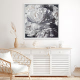 Shop Les Fleurs (Square) Canvas Art Print-Botanicals, Florals, Square, View All, White-framed wall decor artwork