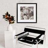 Shop White Peony Buds (Square) Art Print-Botanicals, Florals, Neutrals, Square, View All, White-framed painted poster wall decor artwork