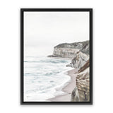 Shop Great Ocean Road II Canvas Art Print-Coastal, Neutrals, Portrait, Rectangle, Scandinavian, View All-framed wall decor artwork