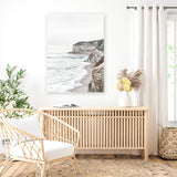 Shop Great Ocean Road II Canvas Art Print-Coastal, Neutrals, Portrait, Rectangle, Scandinavian, View All-framed wall decor artwork