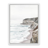Shop Great Ocean Road II Canvas Art Print-Coastal, Neutrals, Portrait, Rectangle, Scandinavian, View All-framed wall decor artwork