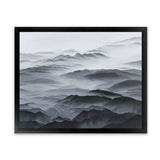 Shop Abstract Mountain Range Art Print-Black, Coastal, Grey, Landscape, Nature, Scandinavian, View All-framed painted poster wall decor artwork