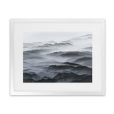Shop Abstract Mountain Range Art Print-Black, Coastal, Grey, Landscape, Nature, Scandinavian, View All-framed painted poster wall decor artwork