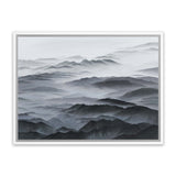 Shop Abstract Mountain Range Canvas Art Print-Black, Coastal, Grey, Landscape, Nature, Scandinavian, View All-framed wall decor artwork