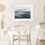 Shop Abstract Mountain Range Art Print-Black, Coastal, Grey, Landscape, Nature, Scandinavian, View All-framed painted poster wall decor artwork