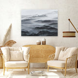 Shop Abstract Mountain Range Canvas Art Print-Black, Coastal, Grey, Landscape, Nature, Scandinavian, View All-framed wall decor artwork