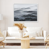 Shop Abstract Mountain Range Canvas Art Print-Black, Coastal, Grey, Landscape, Nature, Scandinavian, View All-framed wall decor artwork