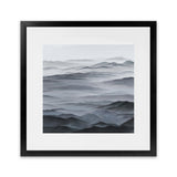 Shop Abstract Mountain Range I (Square) Art Print-Black, Coastal, Grey, Nature, Scandinavian, Square, View All-framed painted poster wall decor artwork