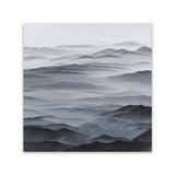 Shop Abstract Mountain Range I (Square) Canvas Art Print-Black, Coastal, Grey, Nature, Scandinavian, Square, View All-framed wall decor artwork