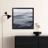 Shop Abstract Mountain Range I (Square) Art Print-Black, Coastal, Grey, Nature, Scandinavian, Square, View All-framed painted poster wall decor artwork