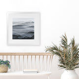 Shop Abstract Mountain Range I (Square) Art Print-Black, Coastal, Grey, Nature, Scandinavian, Square, View All-framed painted poster wall decor artwork