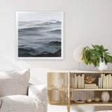 Shop Abstract Mountain Range I (Square) Art Print-Black, Coastal, Grey, Nature, Scandinavian, Square, View All-framed painted poster wall decor artwork