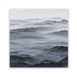 Shop Abstract Mountain Range I (Square) Art Print-Black, Coastal, Grey, Nature, Scandinavian, Square, View All-framed painted poster wall decor artwork