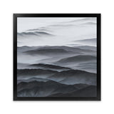 Shop Abstract Mountain Range II (Square) Art Print-Black, Coastal, Grey, Nature, Scandinavian, Square, View All-framed painted poster wall decor artwork