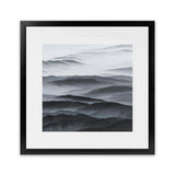 Shop Abstract Mountain Range II (Square) Art Print-Black, Coastal, Grey, Nature, Scandinavian, Square, View All-framed painted poster wall decor artwork