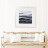 Shop Abstract Mountain Range II (Square) Art Print-Black, Coastal, Grey, Nature, Scandinavian, Square, View All-framed painted poster wall decor artwork