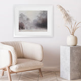 Shop Misty Morning Art Print-Brown, Grey, Landscape, Scandinavian, View All-framed painted poster wall decor artwork