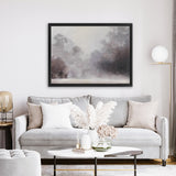 Shop Misty Morning Canvas Art Print-Brown, Grey, Landscape, Scandinavian, View All-framed wall decor artwork